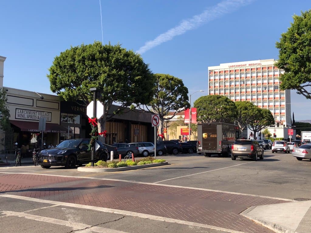 Tree-lined Larchmont Village