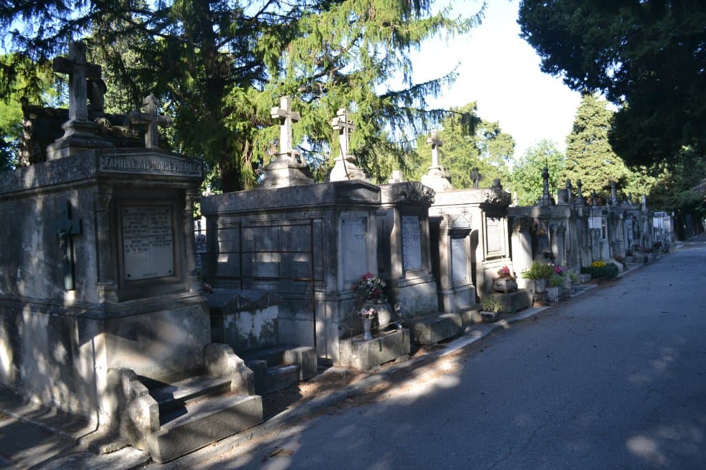 View of cemetery