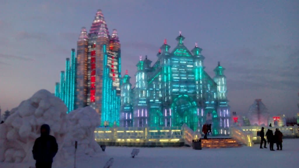 Harbin Ice and Snow World, it is the biggest ice festival 