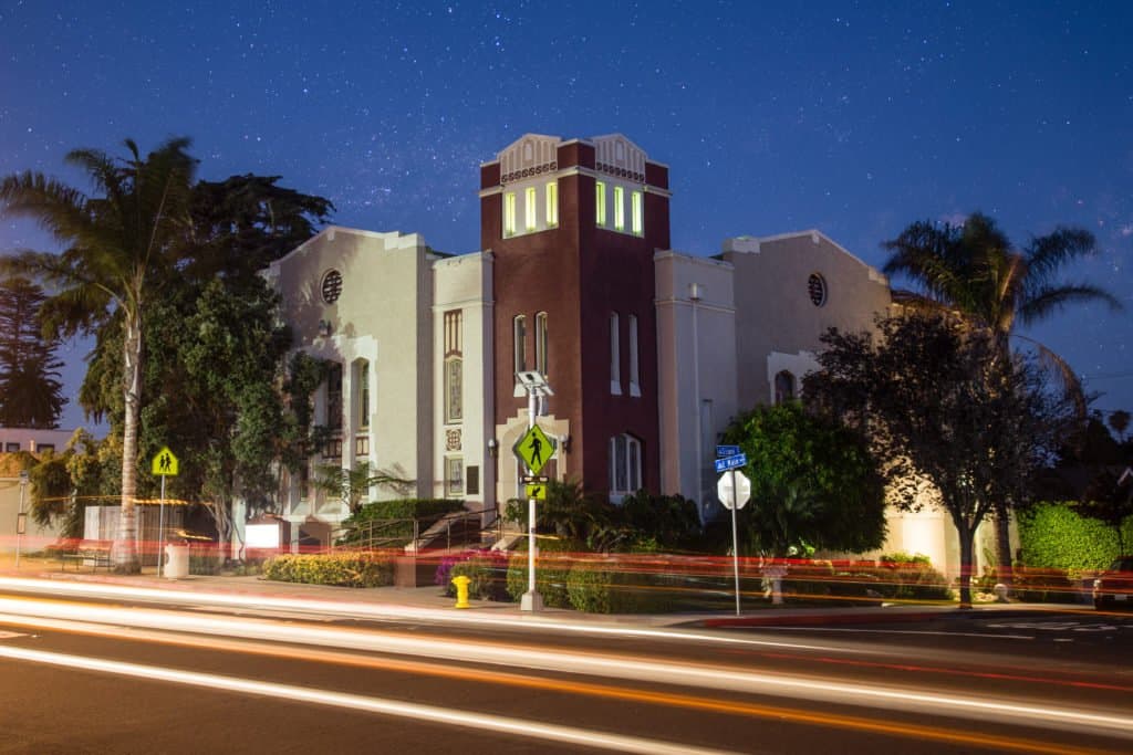 Rubicon Theatre at night. Photo credit: Visit Ventura