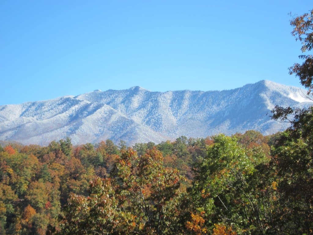 A view of Great Smoky Mountains National Park from the Overlook