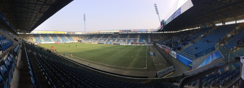A panoramic view of the ground from the south western corner