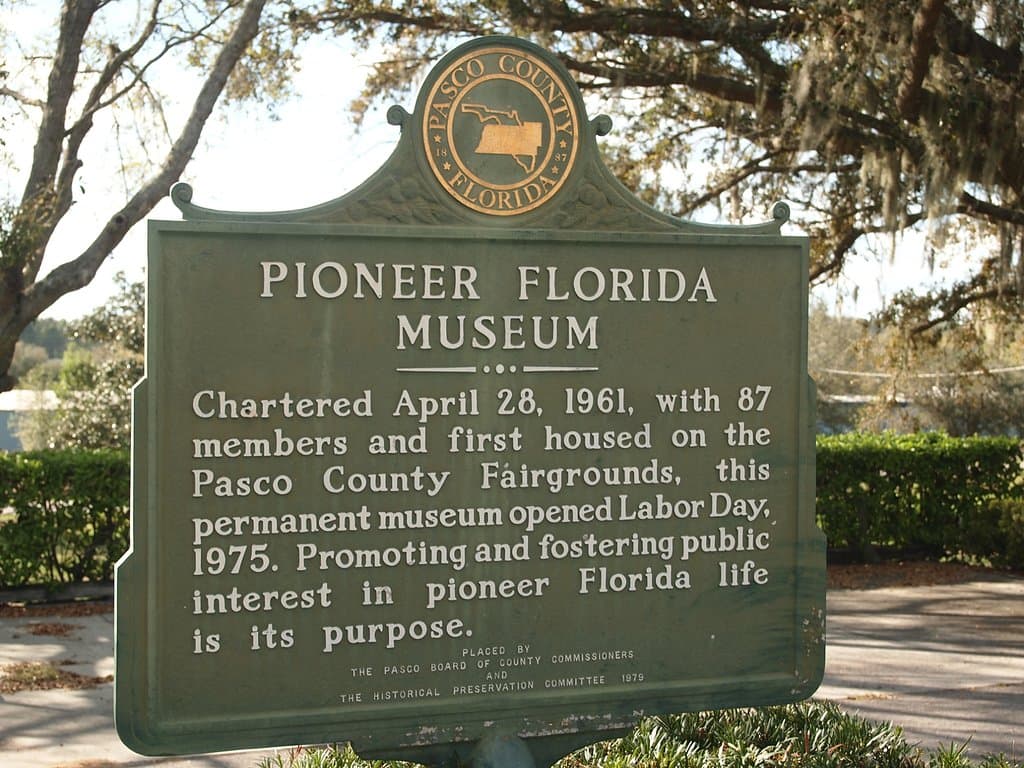 Pioneer Florida Museum, chartered in 1961.