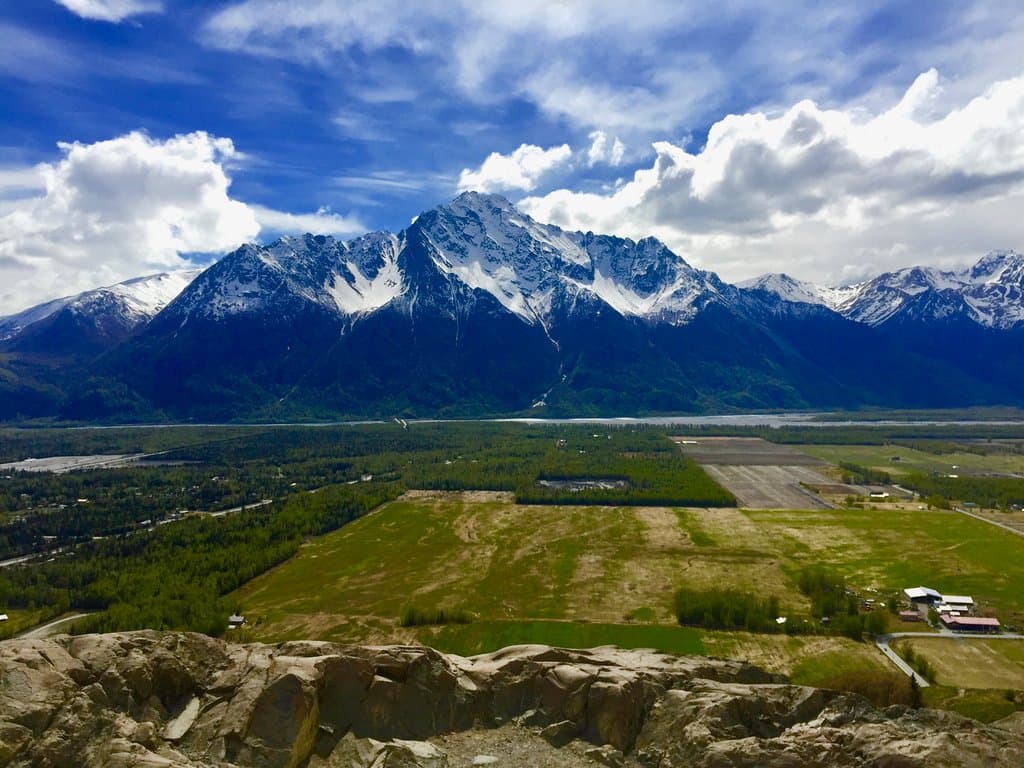 Victory! Looking south at Pioneer Peak from the "summit."