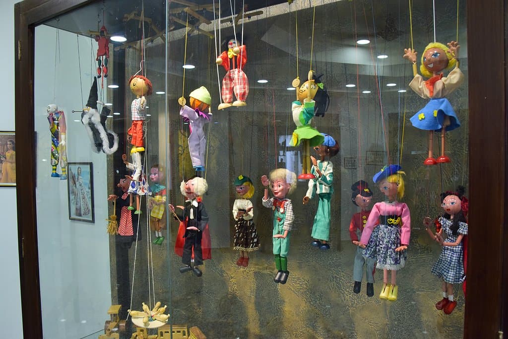 One of the display cabinets