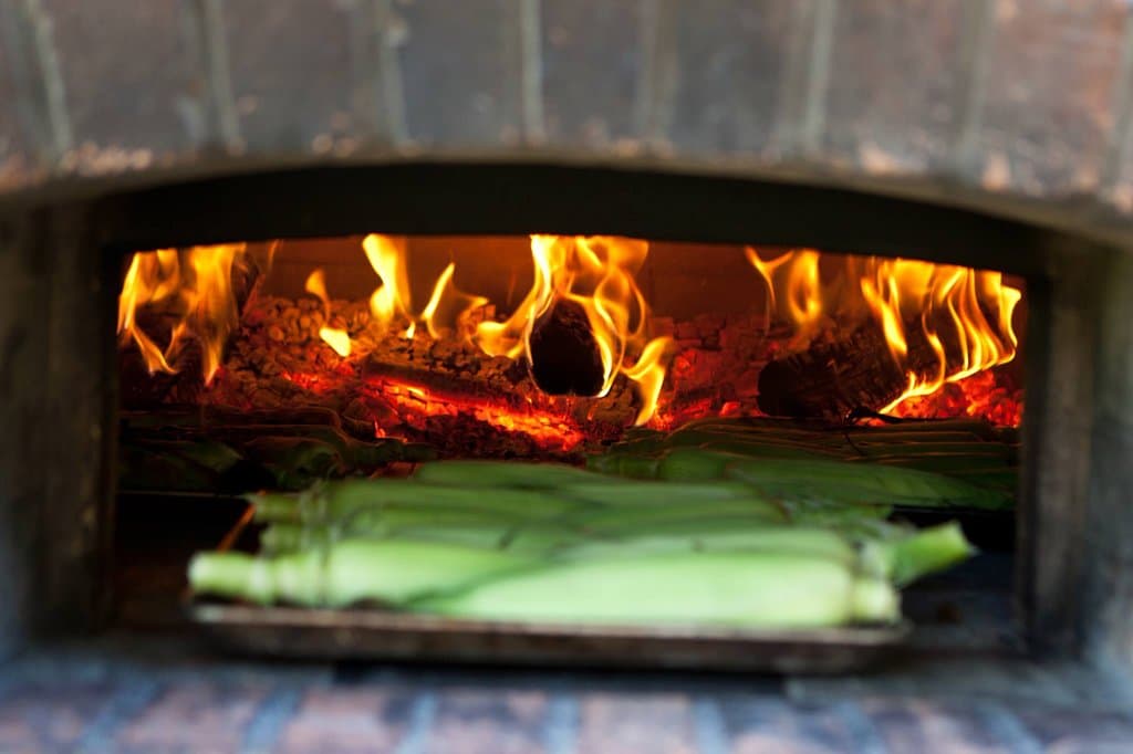 Bake oven during Corn Roast