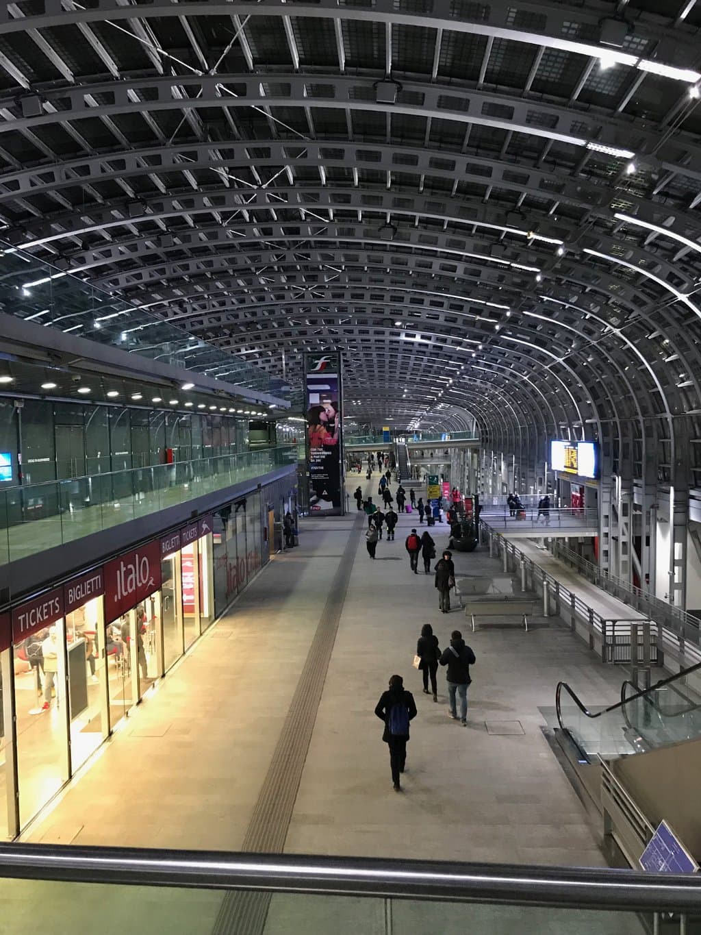 ...t he new station, looking west