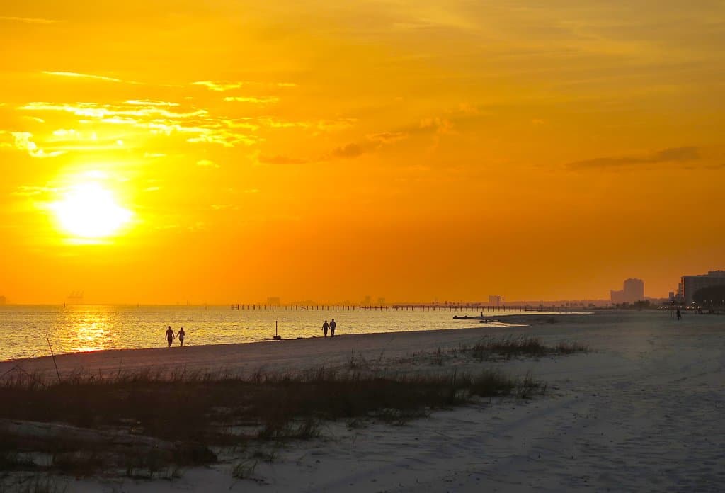Biloxi Beach - Feb Sunset @ White Ave