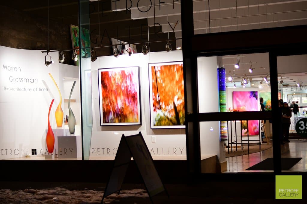 Warren Grossman exhibition opening - front window