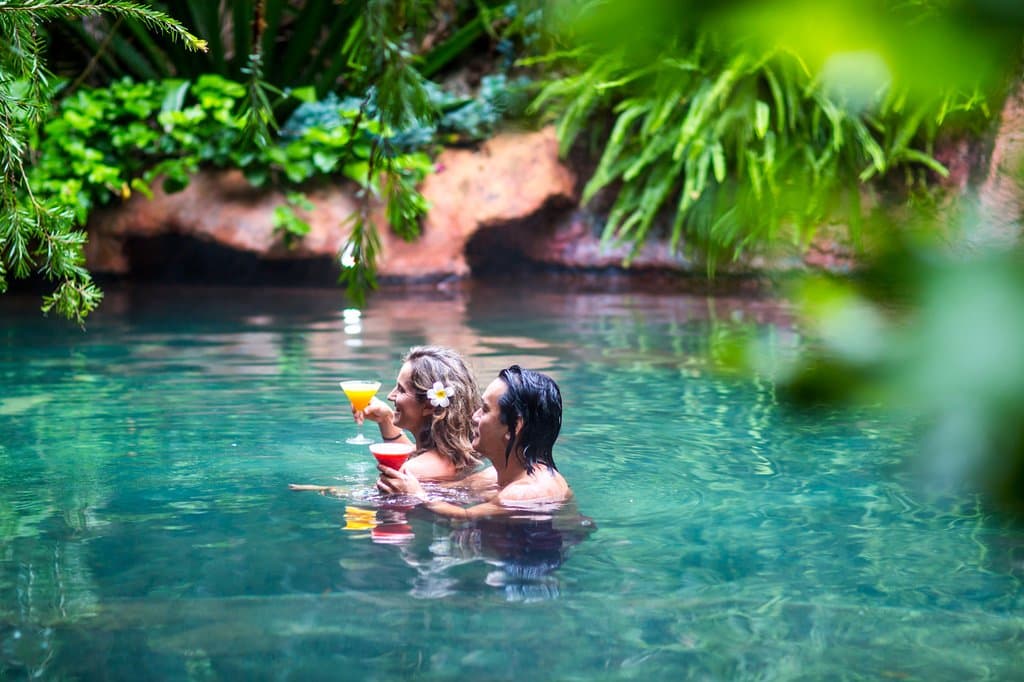 Sip on a cocktail while exploring our Geo-Thermal oasis.