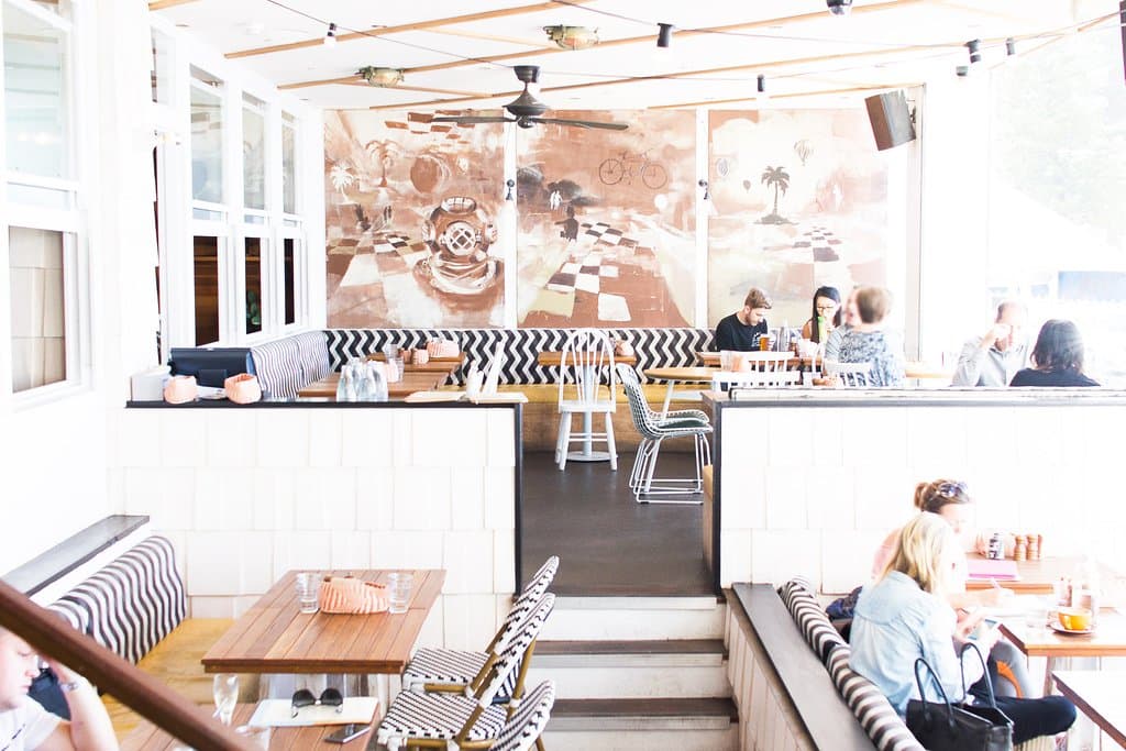 Dining room with ocean views