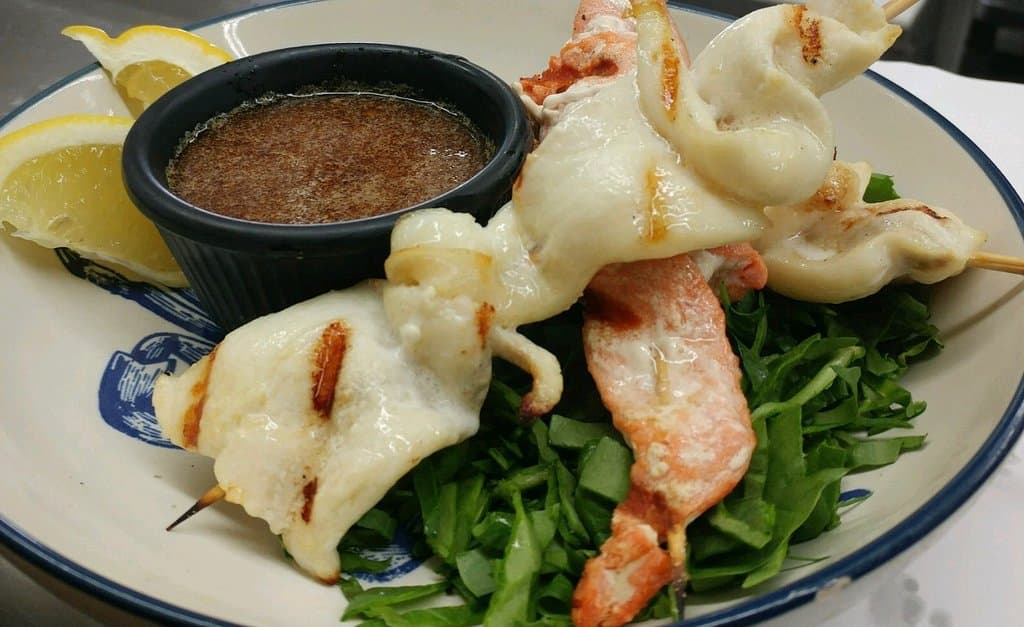 Halibut & Salmon Satay Skewers