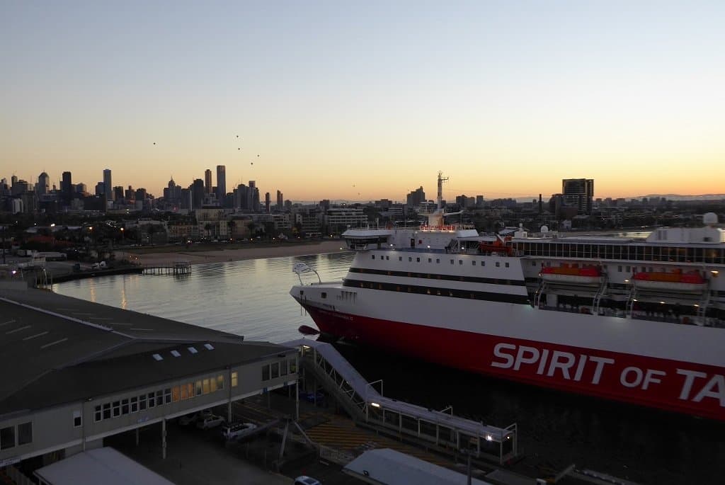 Early morning view from cruise ship
