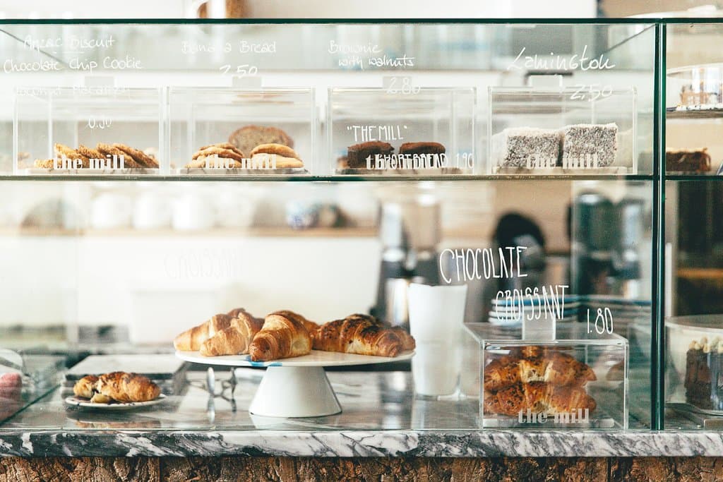 Freshly baked pastries and cakes