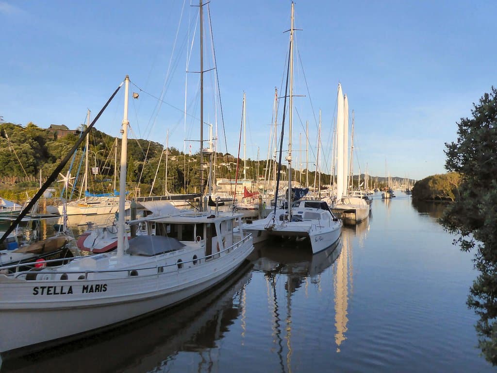 The sculpture walk starts at the harbour basin