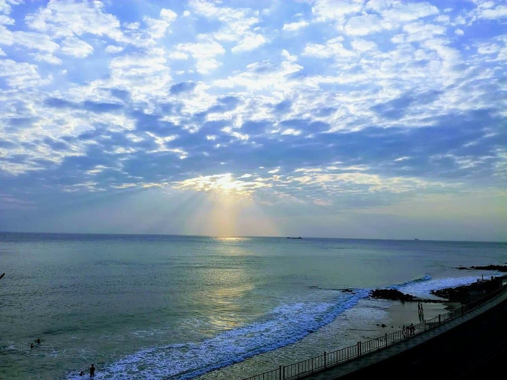 Lovely quiet beach,  especially when the tide is out.  Great spot to watch the sunset.