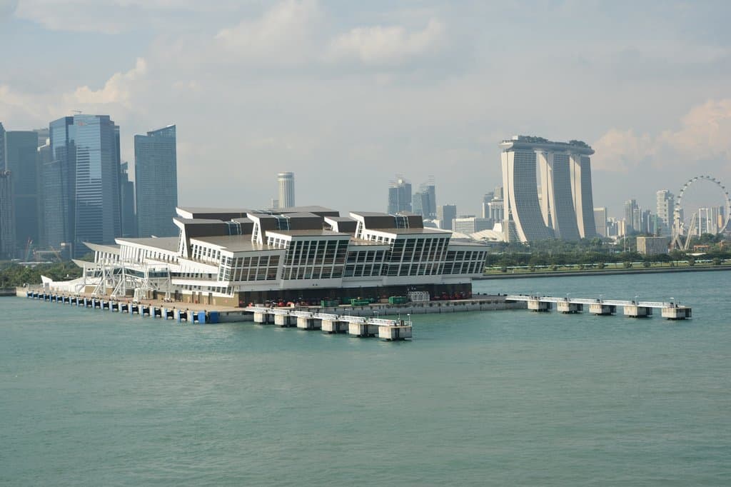 A long shot..singapore in the background