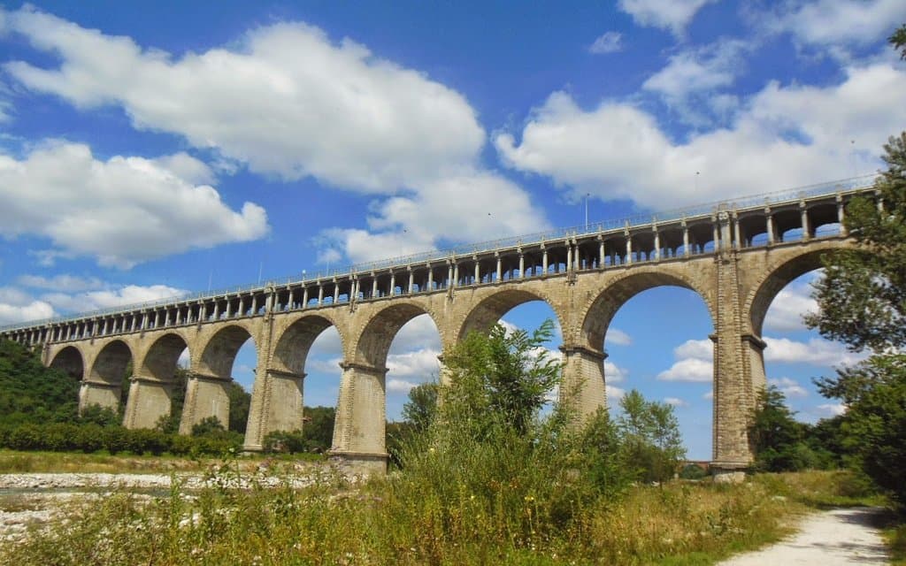 Viadotto Soleri a Cuneo, visto dal fiume Stura 