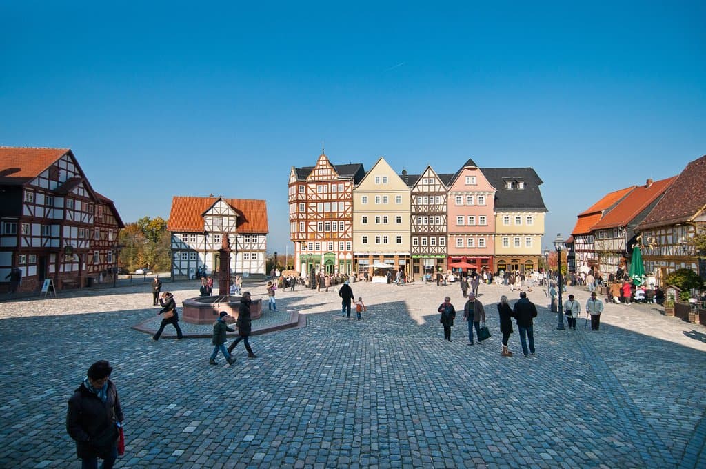 Der Marktplatz im Freilichtmueum Hessenpark- The market place at Hessenpark
