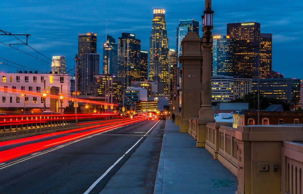 Taken from historic Bridge over LA River.
