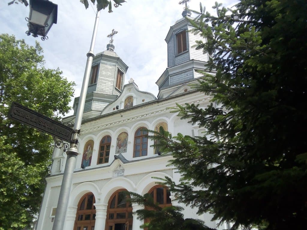 St Nicholas Cathedral, Tulcea, exterior. June 2018
