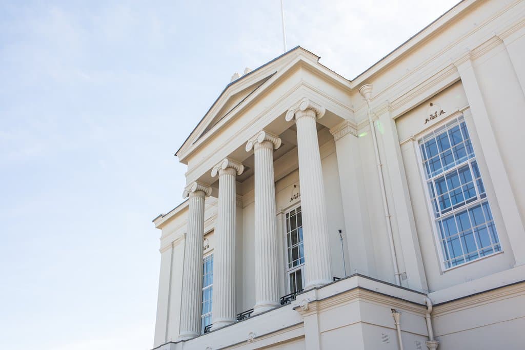 The facade of St Albans Museum +  Gallery