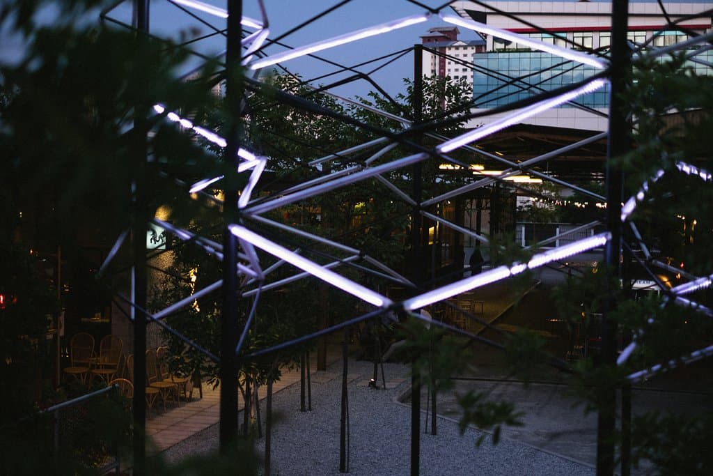 The light exhibit that lights up APW Bangsar by night!