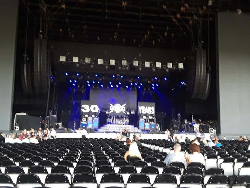 Inside "Open" Air Auditorium, before Concert