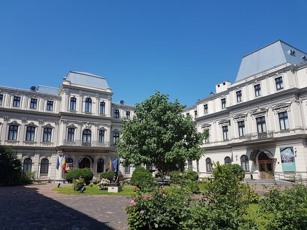 Museum entrance courtyard
