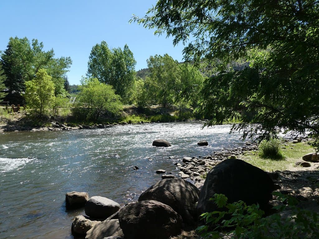Animas river view next to park