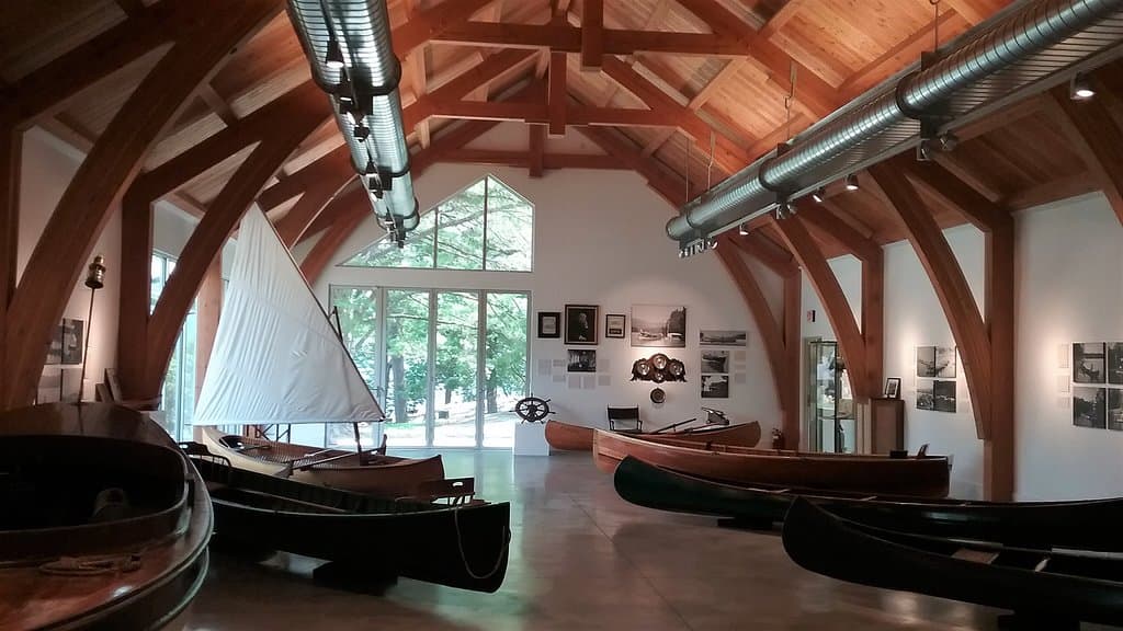Beautiful antique boats on display