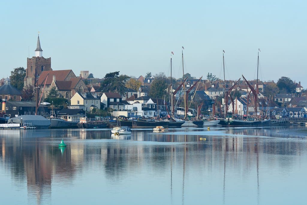 view of Maldon from the park