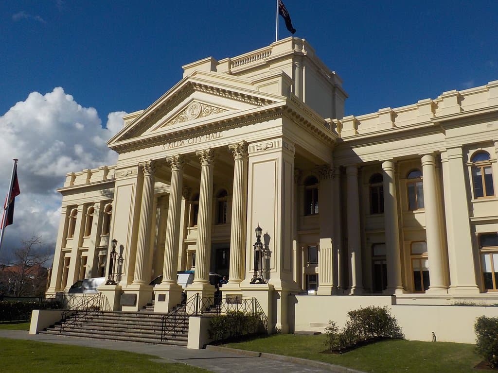 Portico entrance - West side