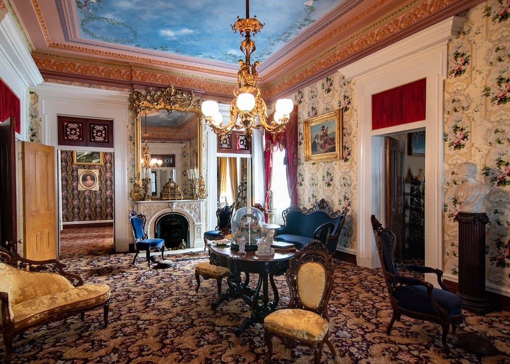 The Central Parlor, Belmont Mansion, Restored 2017