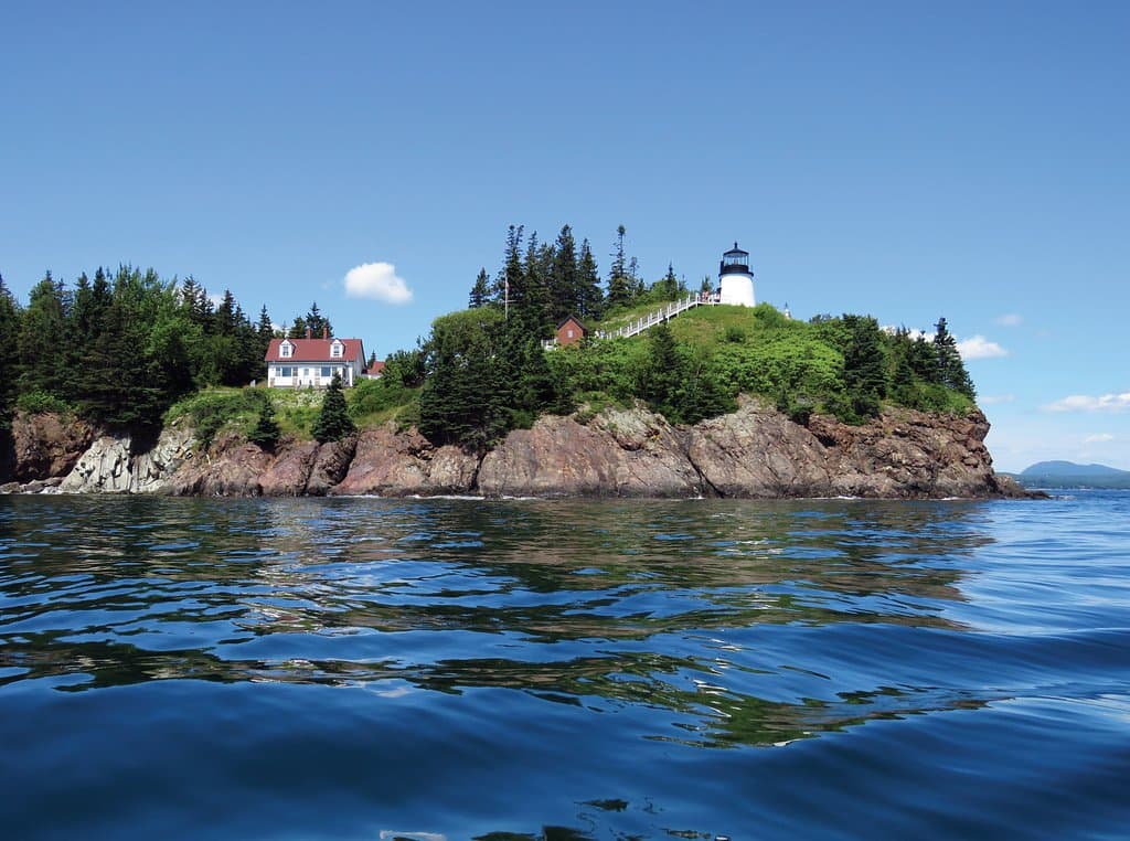 A view of Owls Head Lighthouse from the water