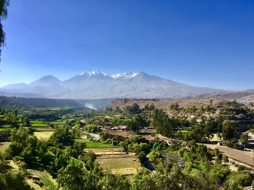 View of Chachani volcano