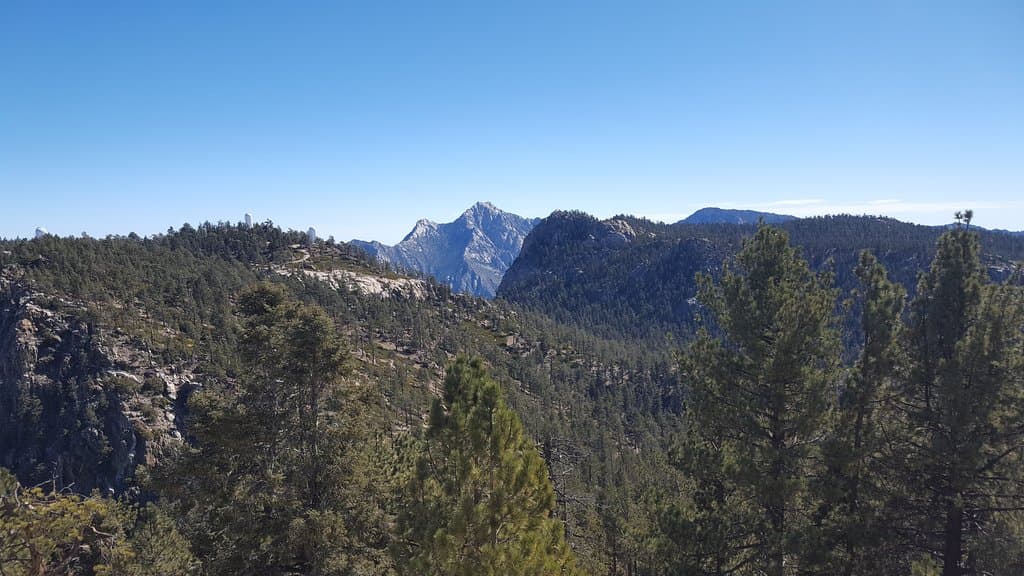 Al fondo en el centro, el picacho del diablo, el punto mas alto de la baja.