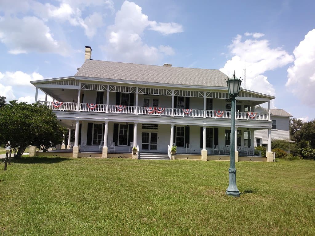 The front of the house.