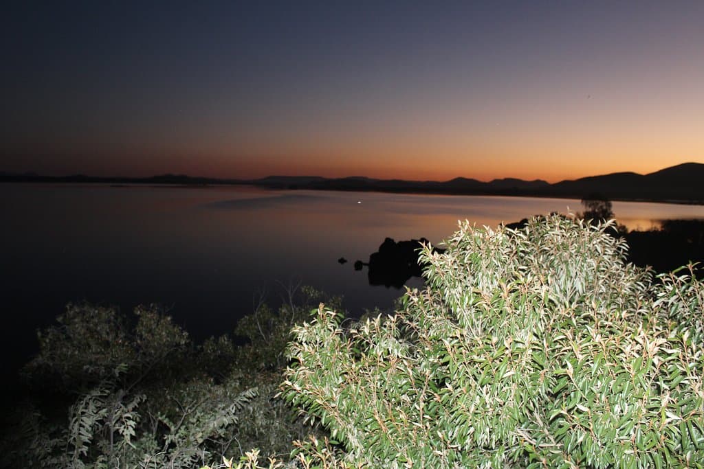 Gaborone Dam at sunset