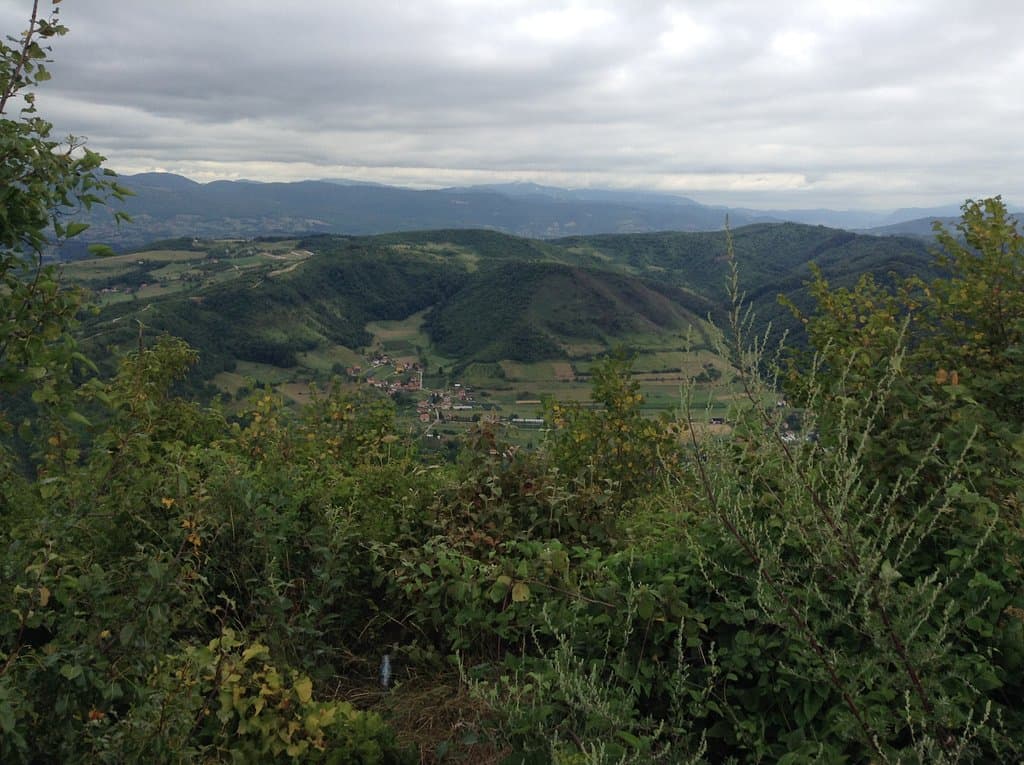 Pyramid of Moon from top of Pyramid of Sun