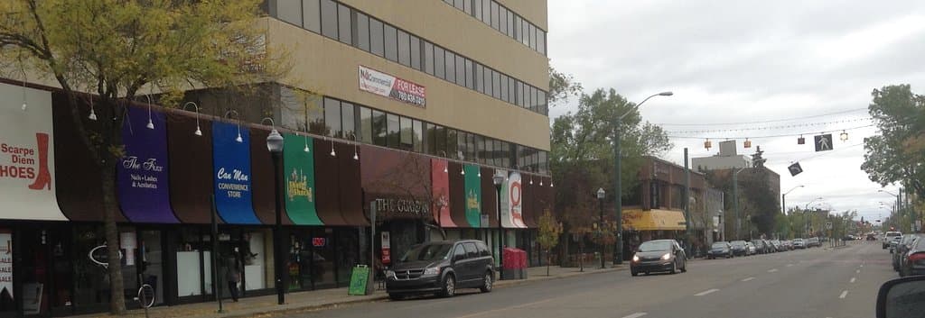 124 Street looking north from 102 Avenue