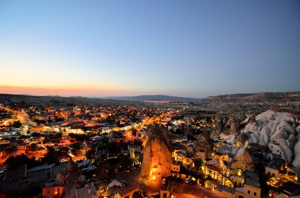 over looking the town of Goreme...