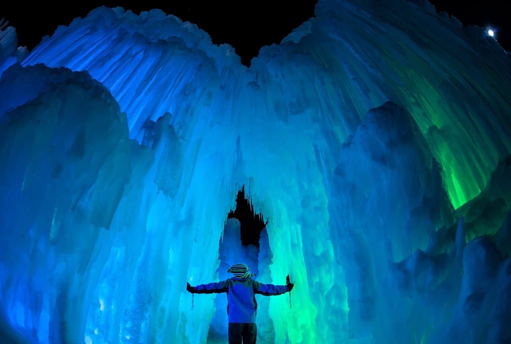 Freeze time with family and friends while you play among ice tunnels and caverns of glacier blue