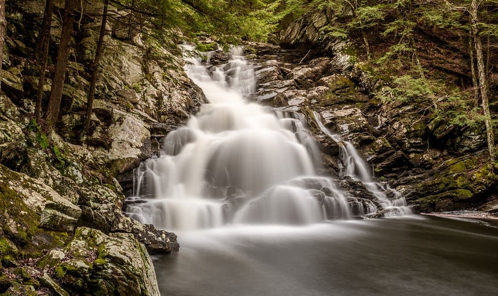After all the rainfall this year in New England, our waterfalls are at their peak. While many waterfalls are difficult to get to, one of the easier ones to visit is Wahconah Falls in the Berkshires (Western Massachusetts).