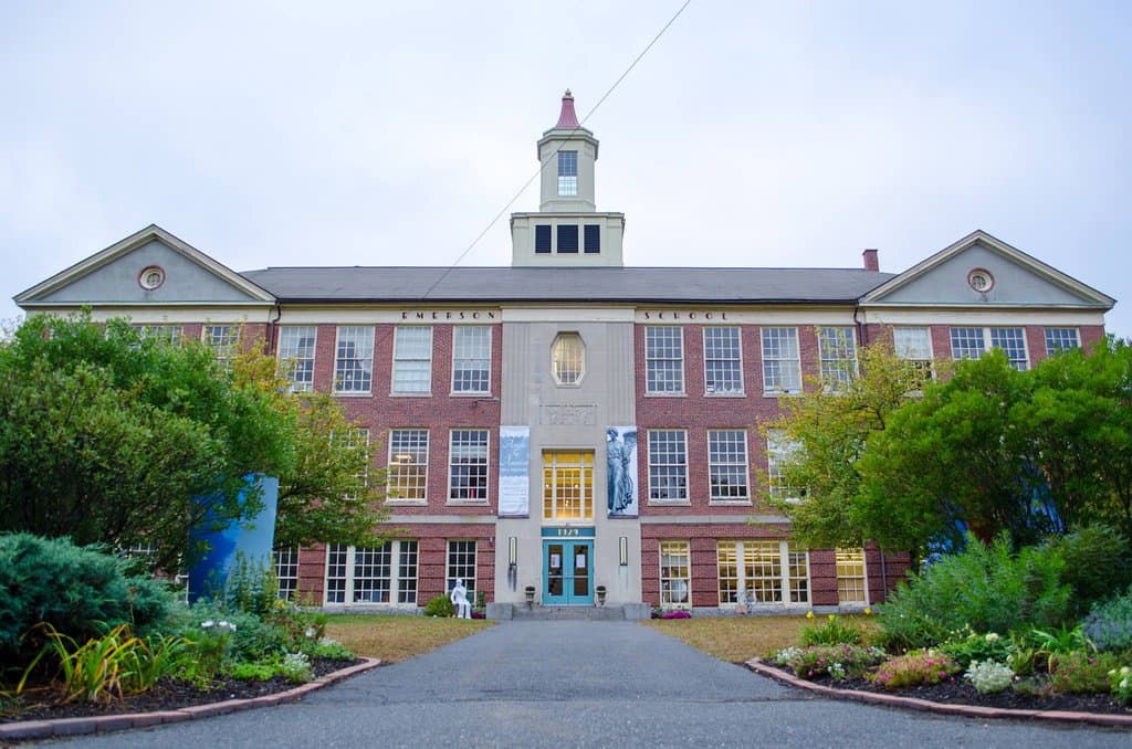 The historic Emerson School, now undergoing major renovation, houses a vibrant arts community