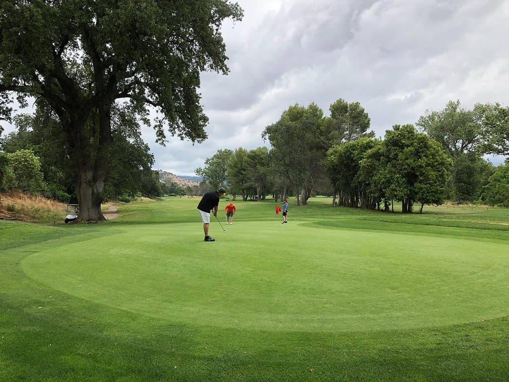 Long downhill putt on #5