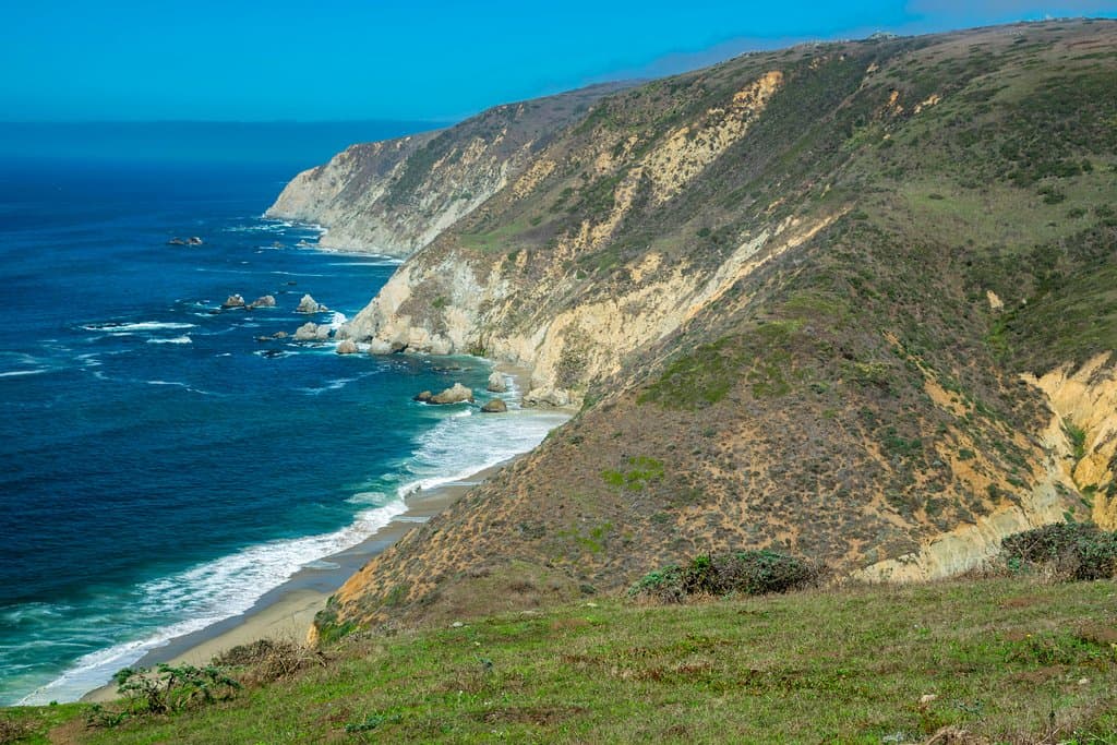 Looking down the coastline near the beginning of the trail.
