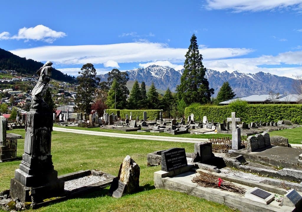 View of The Remarkables from the Cemetery