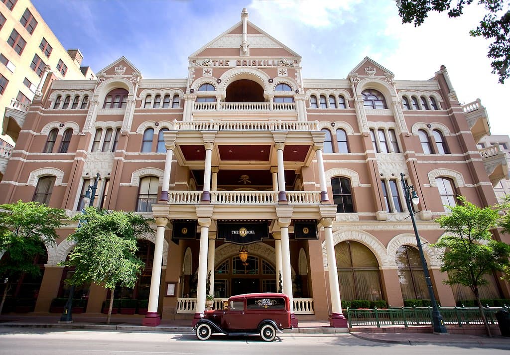 The historic Driskill hotel in downtown Austin, TX.