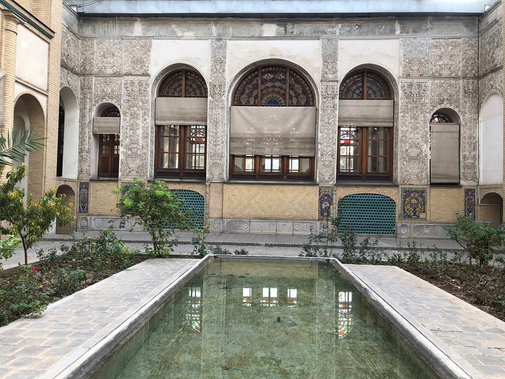 One of the yards in Masoudieh Palace